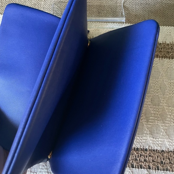 Celine Triple Zip Crossbody Bag Bright Blue Authentic - Picture 6 of 7